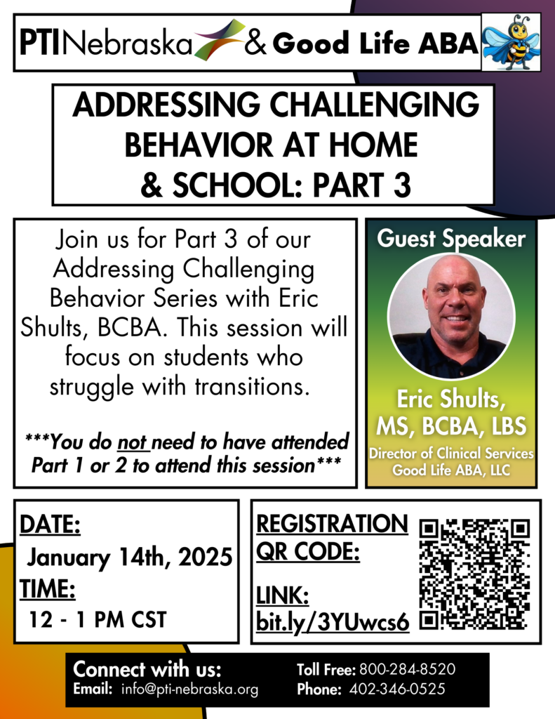 Virtual Training: Addressing Challenging Behavior At Home and School - Part 3 @ Virtual Zoom Training