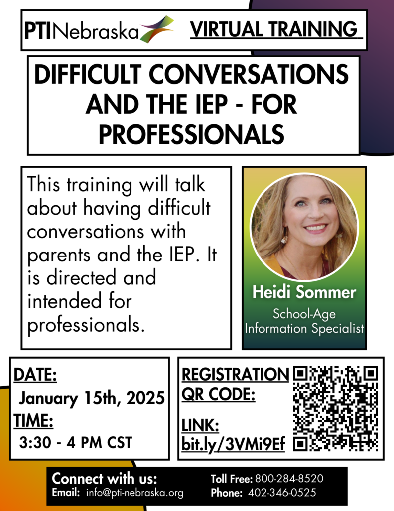 Virtual Training: Difficult Conversations and the IEP - For Professionals