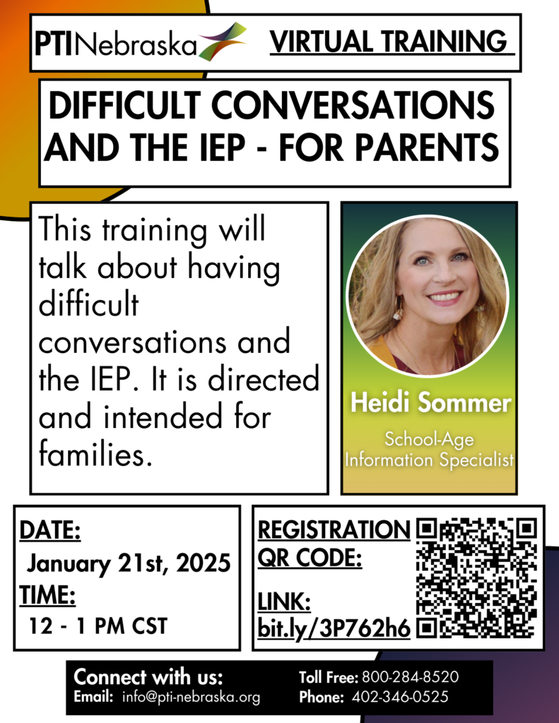 Virtual Training: Difficult Conversations and the IEP – For Parents @ Virtual Zoom Training