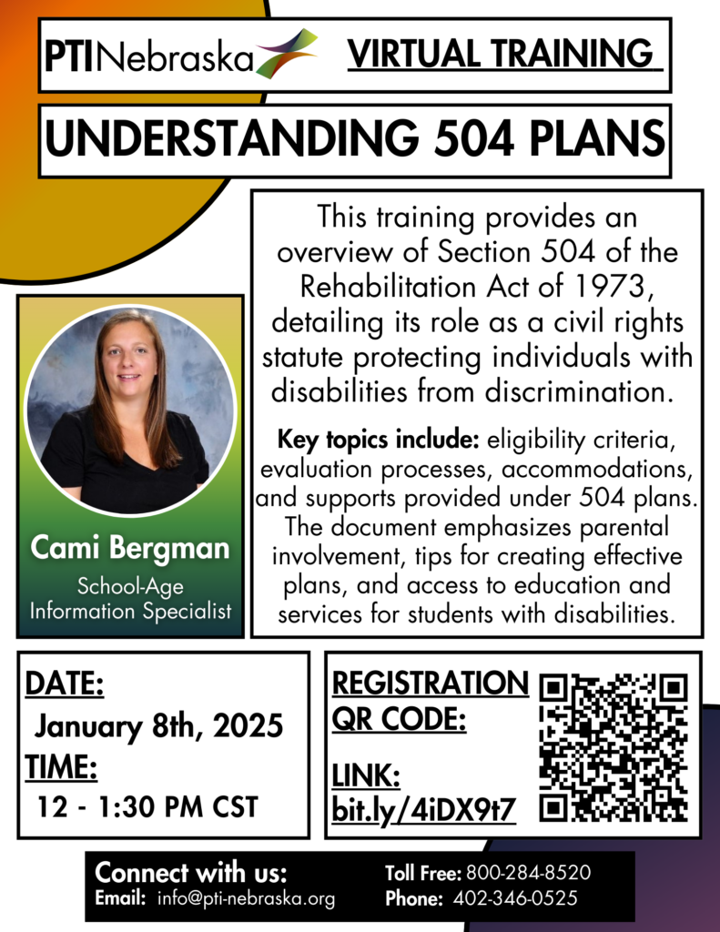 Virtual Training: Understanding 504 Plans @ Virtual Zoom Training