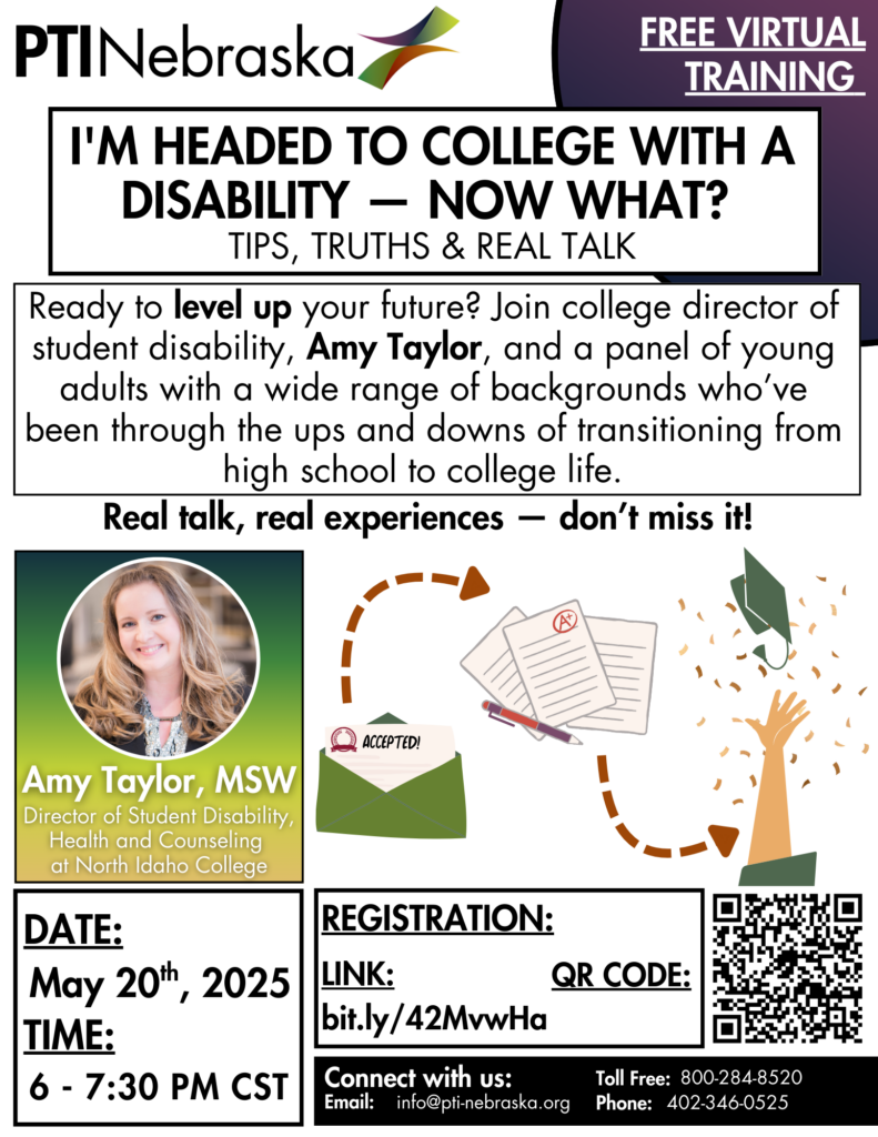 I'm Headed to College with a Disability — Now What? - Virtual Presentation @ Virtual Training